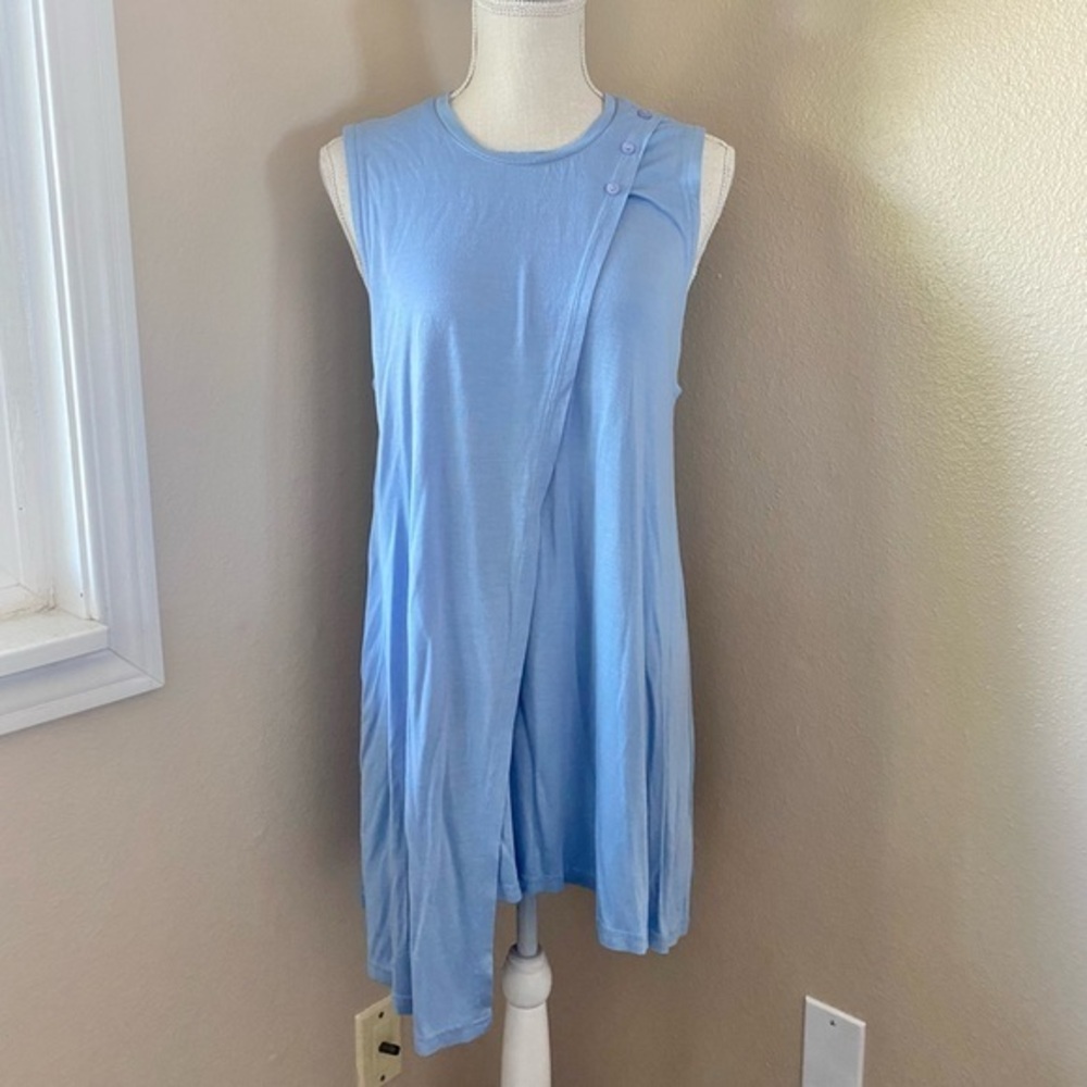 Keren Harts asymmetrical cornflower blue tank tunic, Sz. M